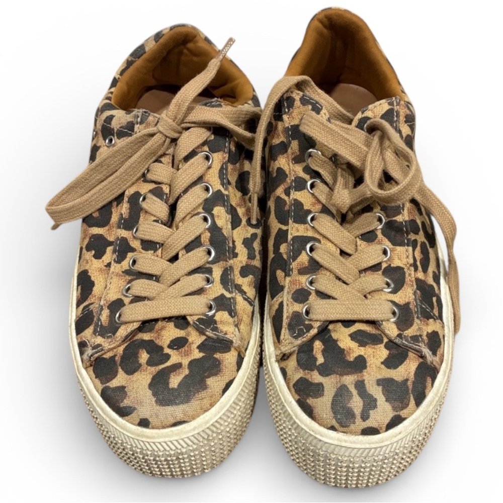 Steve Madden Holmes Leopard Platform Sneakers GUC